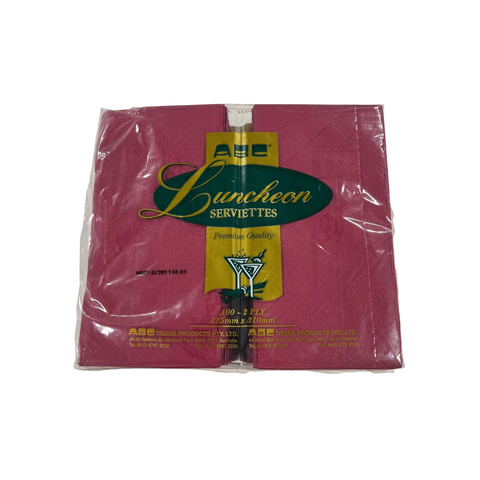 Burgundy 2-PLY Lunch napkin on a white background