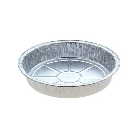 5350ml Aluminium foil pie plate on a white background