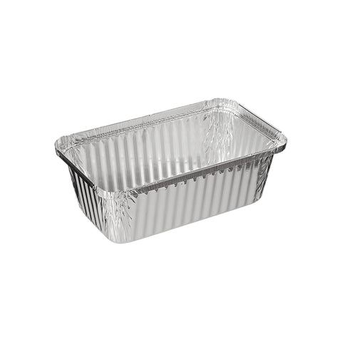 30oz Aluminum foil loaf pan on a white background