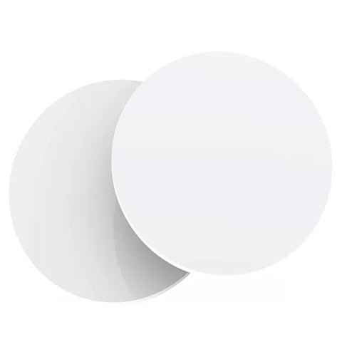 Two white Paperboard Circle Cake Board on a white background