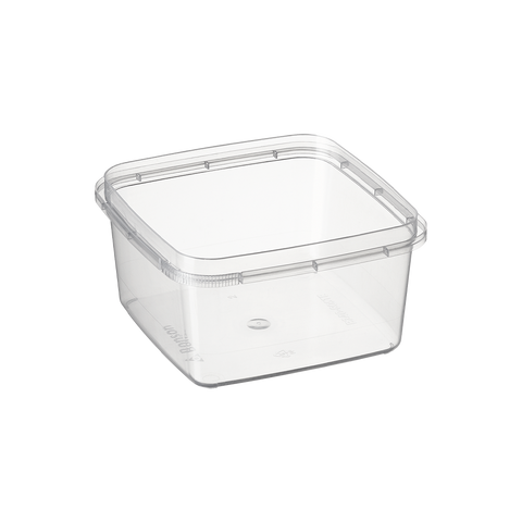 240ml Bonson™TE PP Square Tamper Evident Container (Small) on a white background