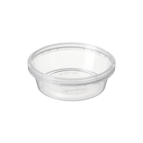 270ml Clear plastic container on a white background