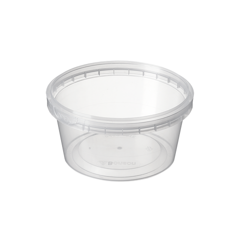 460ml Clear plastic food container on a white background