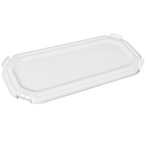 Bonson™TE PP white Rectangular Lid for Tamper Evident 5L Ice Cream Containers