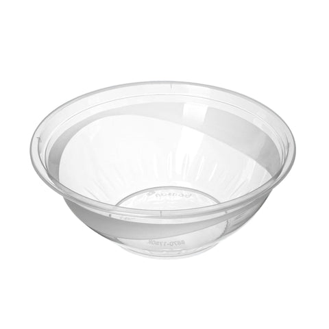 870ml Clear plastic Bonson premium polypropylene bowl on a white background
