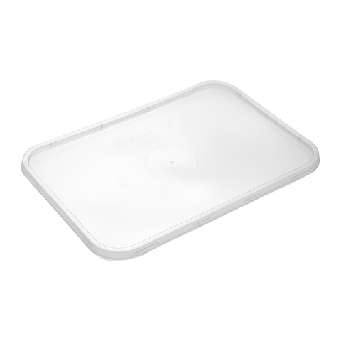 Bonson PP Flat Lid for Rectangular Containers on a white background