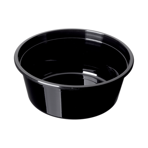 300ml Bonson PP Round black container on a white background