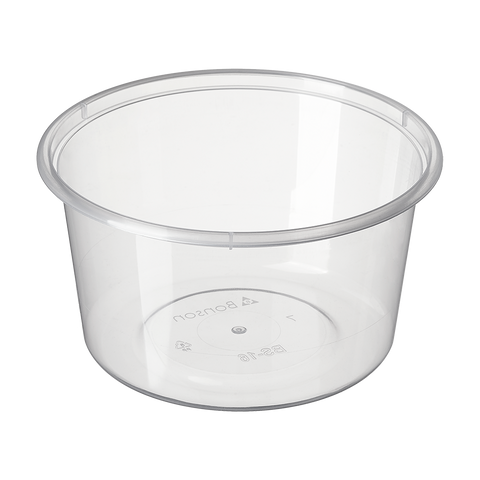 440ml Bonson PP Round clear container on a white background