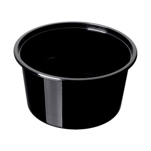 440ml Bonson PP Round black  container on a white background