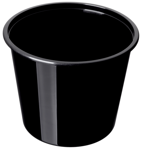 630ml Bonson PP Round black container on a white background