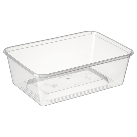 700ml Clear plastic takeaway container on a white background