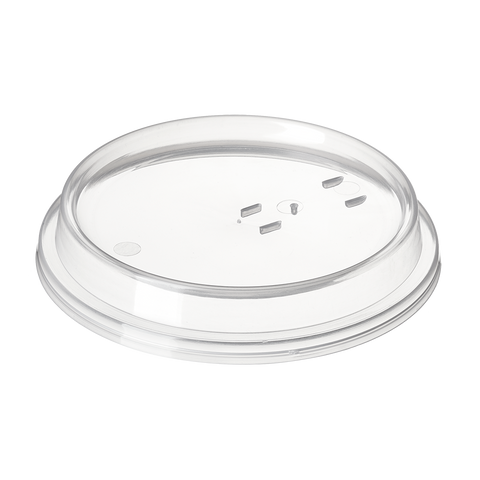 Clear Bonson PP Insert Raised Lid for Round Containers on a white background