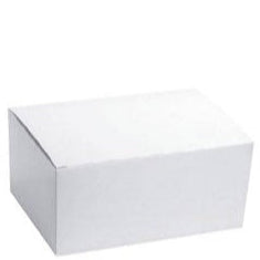 White rectangular snack box on a white background