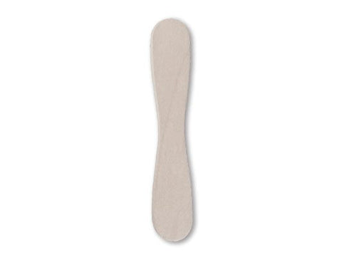 Wax coated wooden ice cream spoon