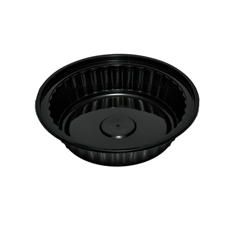 500ml Black plastic bowl on a white background