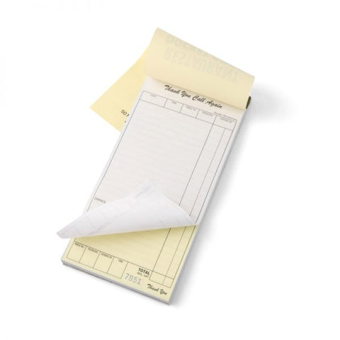 Large duplicate carbon docket book on a white background