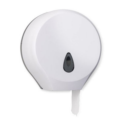 White Jumbo toilet roll dispenser on a white background