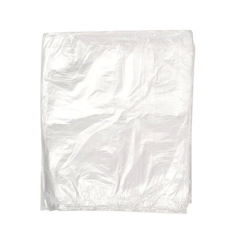 Clear plastic bags on a white background