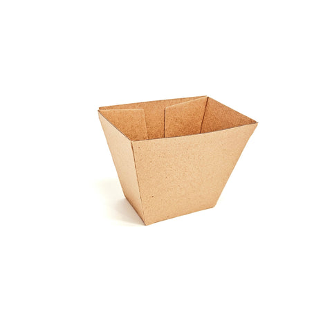 Open Kraft Chip Box on a white background