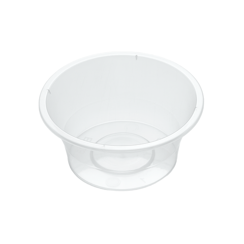 140ml clear portion cup on a white background