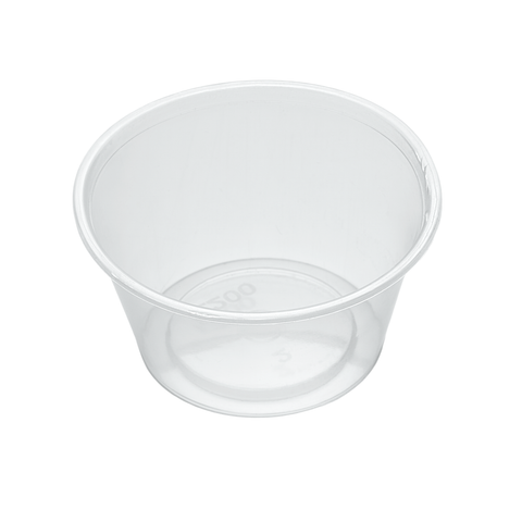 70ml clear portion cup on a white background