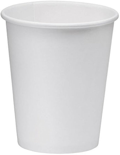 12oz White paper cup on a white background