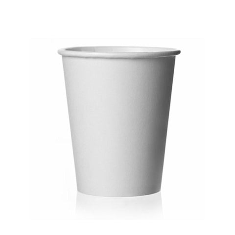 7oz White paper cup on a white background
