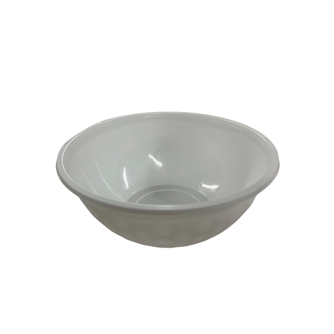 1050ml white Round Plastic PP Bowl with Honeycomb Design on a white background