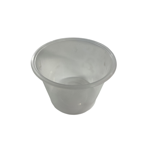 1750ml Clear plastic bowl on a white background