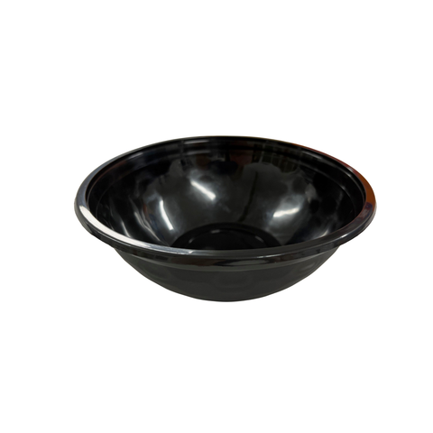 950ml black Round Plastic PP Bowl with Honeycomb Design on a white background