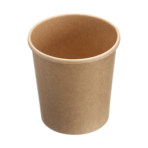 480ml Kraft Round Food Container without Lid on a white background