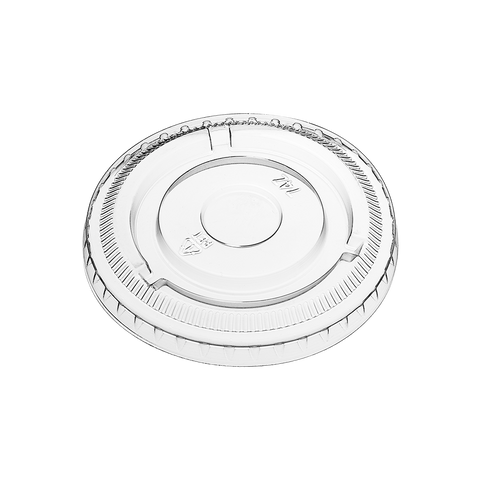 Clear plastic lid on a white background