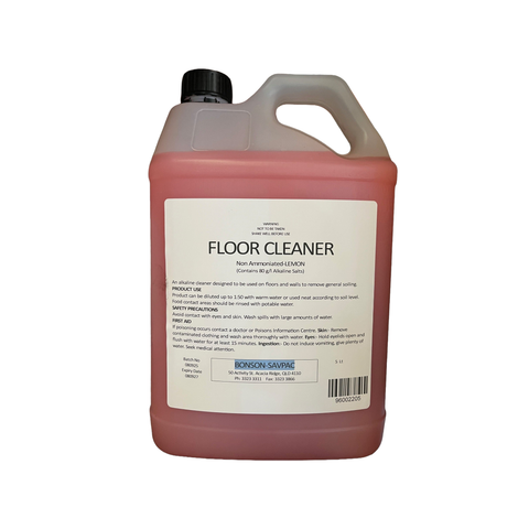 5L Bonson Floor Cleaner bottle with a product use label on a white background