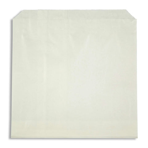 white flat paper bag on a white background