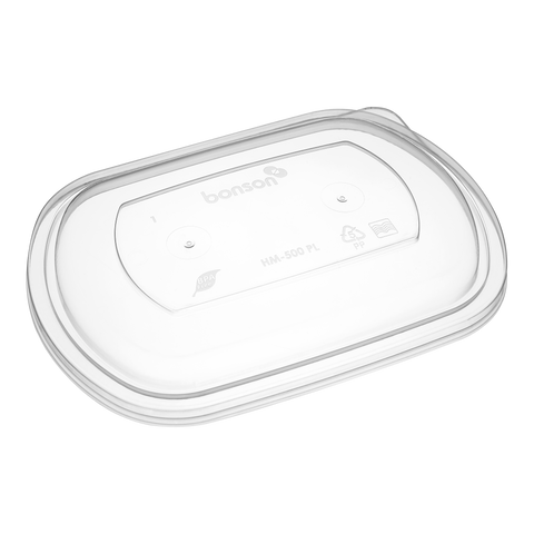 Bonson Homeal™ PP Raised Lids for 500ml Oval Container on a white background