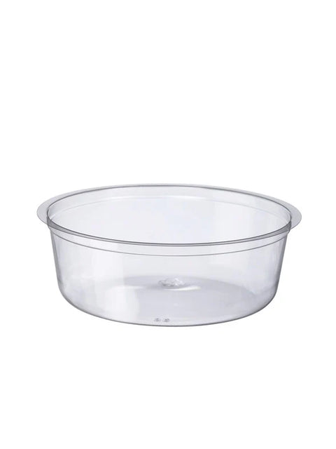 Clear plastic cup insert on a white background