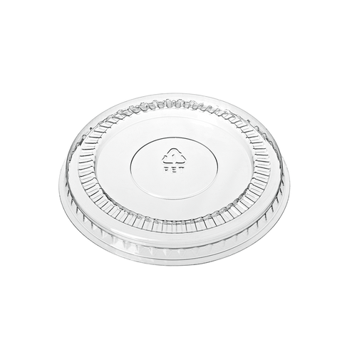 BioChoice™ PET Flat Lid for Portion Cups on a white background