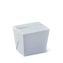 White rectangular food pail box on a white background