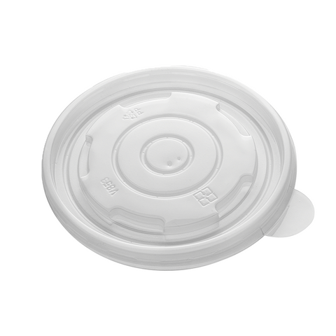 White CraftWare™ PP Lid for Round Containers Ø114mm on a white background