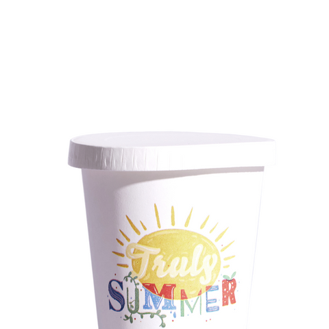 White paper cup lid on a white background