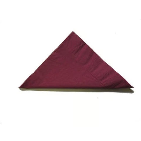 Burgundy 2-PLY Lunch napkin on a white background