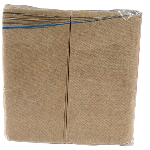 Packaged GT Fold kraft dinner napkins on a white background