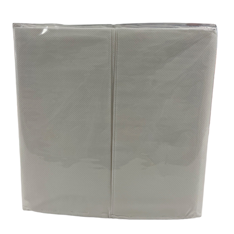 Packaged GT Fold white dinner napkins on a white background