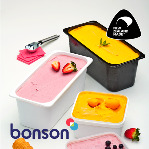 Bonson PP Rectangular 5L Ice Cream Containers (fits Flat Lid)