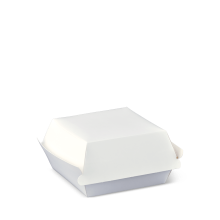 White rectangular burger box on a white background