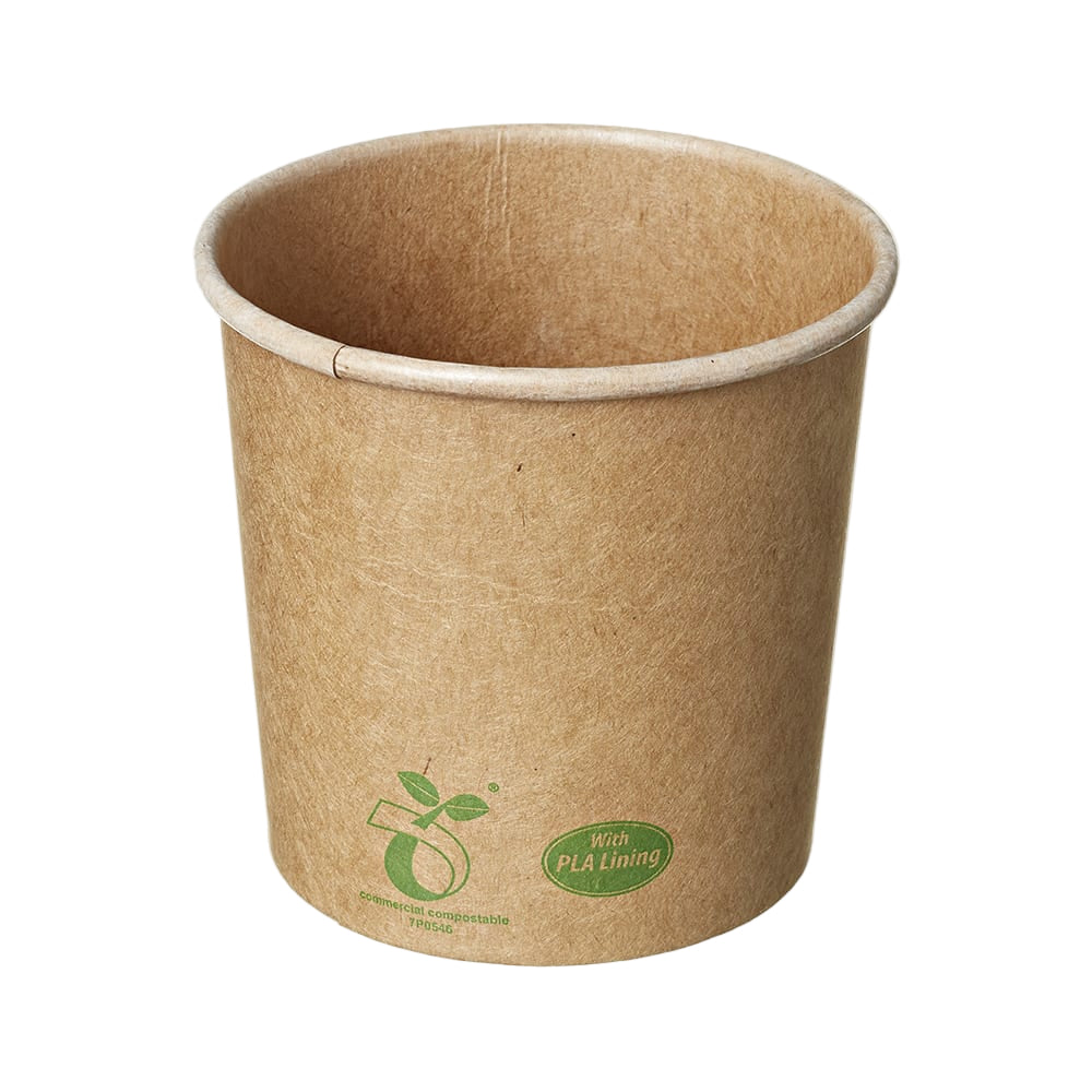 Kraft Round Containers, Compostable Print | CraftWare™ - Bonson ...