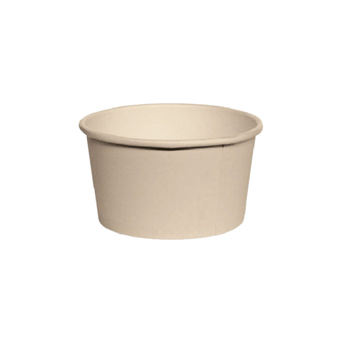 CraftWare™ Bamboo Paper Ice Cream Cup on a white background