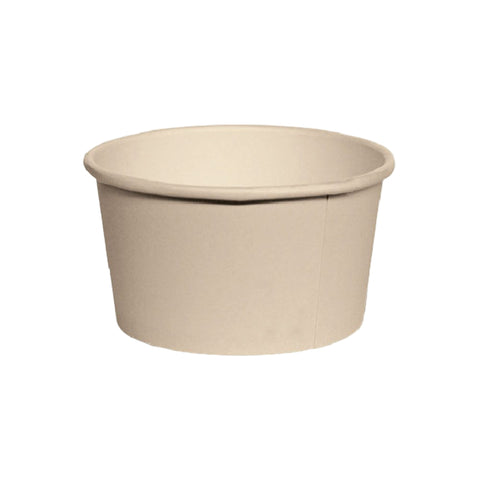 CraftWare™ Bamboo Paper Ice Cream Cup on a white background