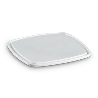 White square plastic lid on a white background