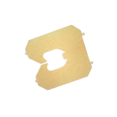 Brown bread bag ties on a white background